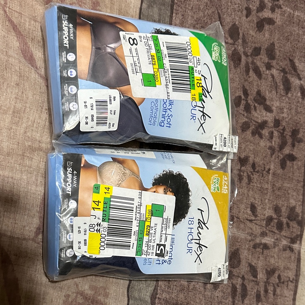 Playtex 18 Hour Comfort Bras - Black and Beige